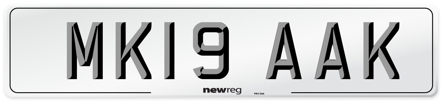 MK19 AAK Number Plate from New Reg